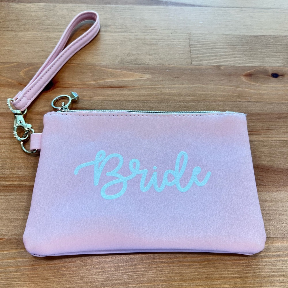 Pink “Bride” Wristlet
